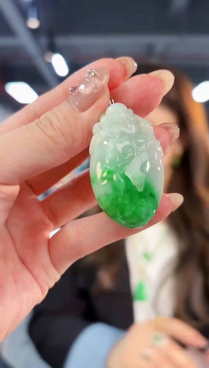 【闪购商品】翡翠颈饰18K金镶嵌缅料A货/支持复检/一件