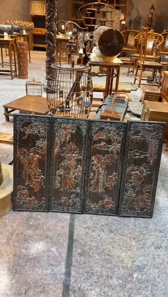 木珍藏老货..紫檀..福禄寿喜