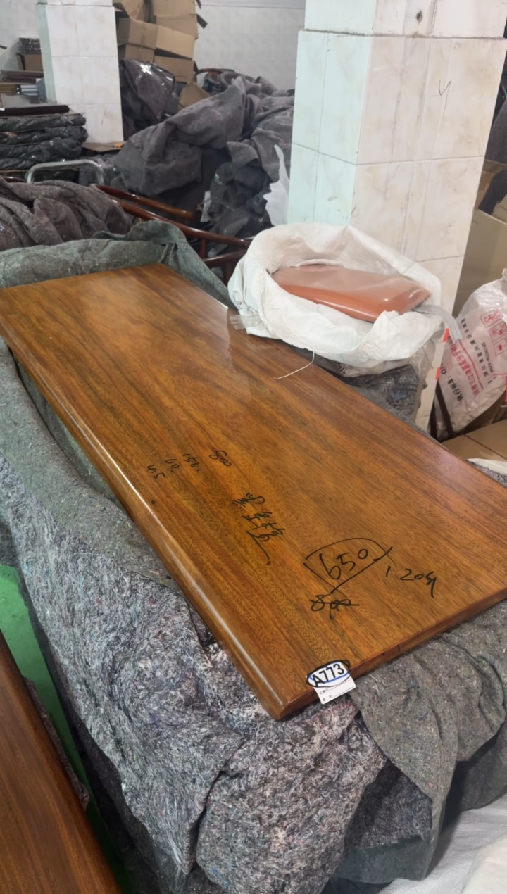 木（非红木类）进口款A773黑金檀158*60*4.5不带腿裂痕