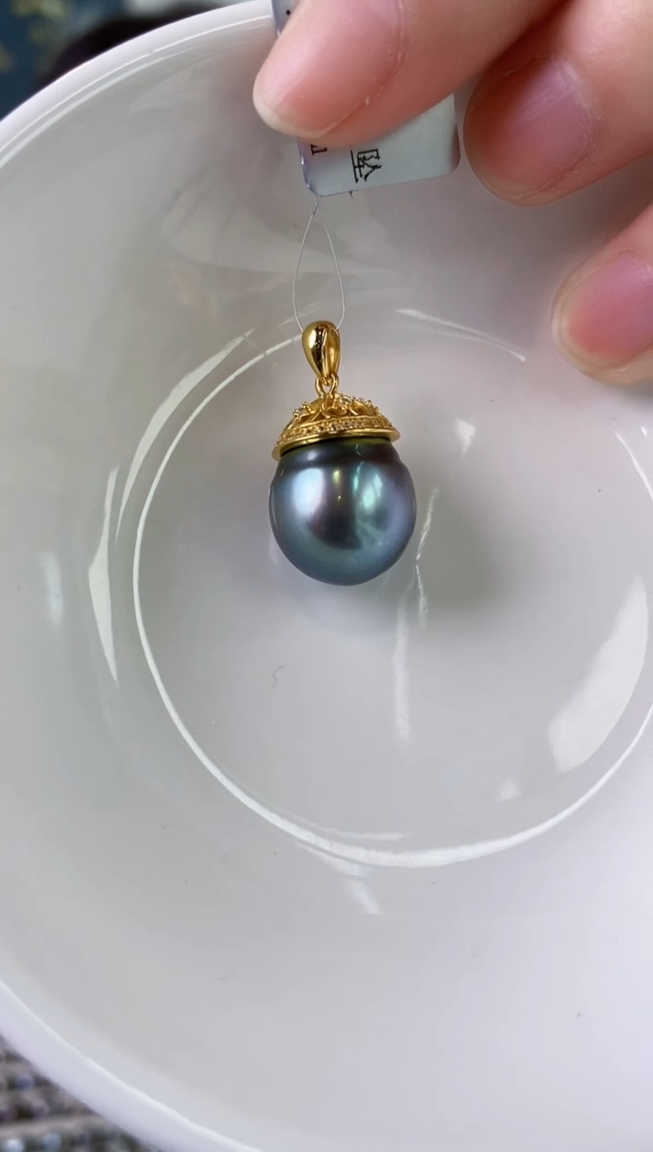 【闪购商品】海水珍珠吊坠(不含链)银S925镶嵌13-14海水珍珠吊坠