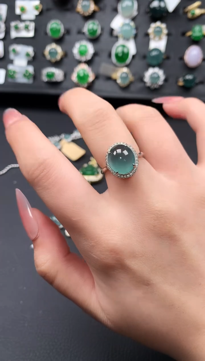 【闪购商品】翡翠戒指银S925镶嵌51241