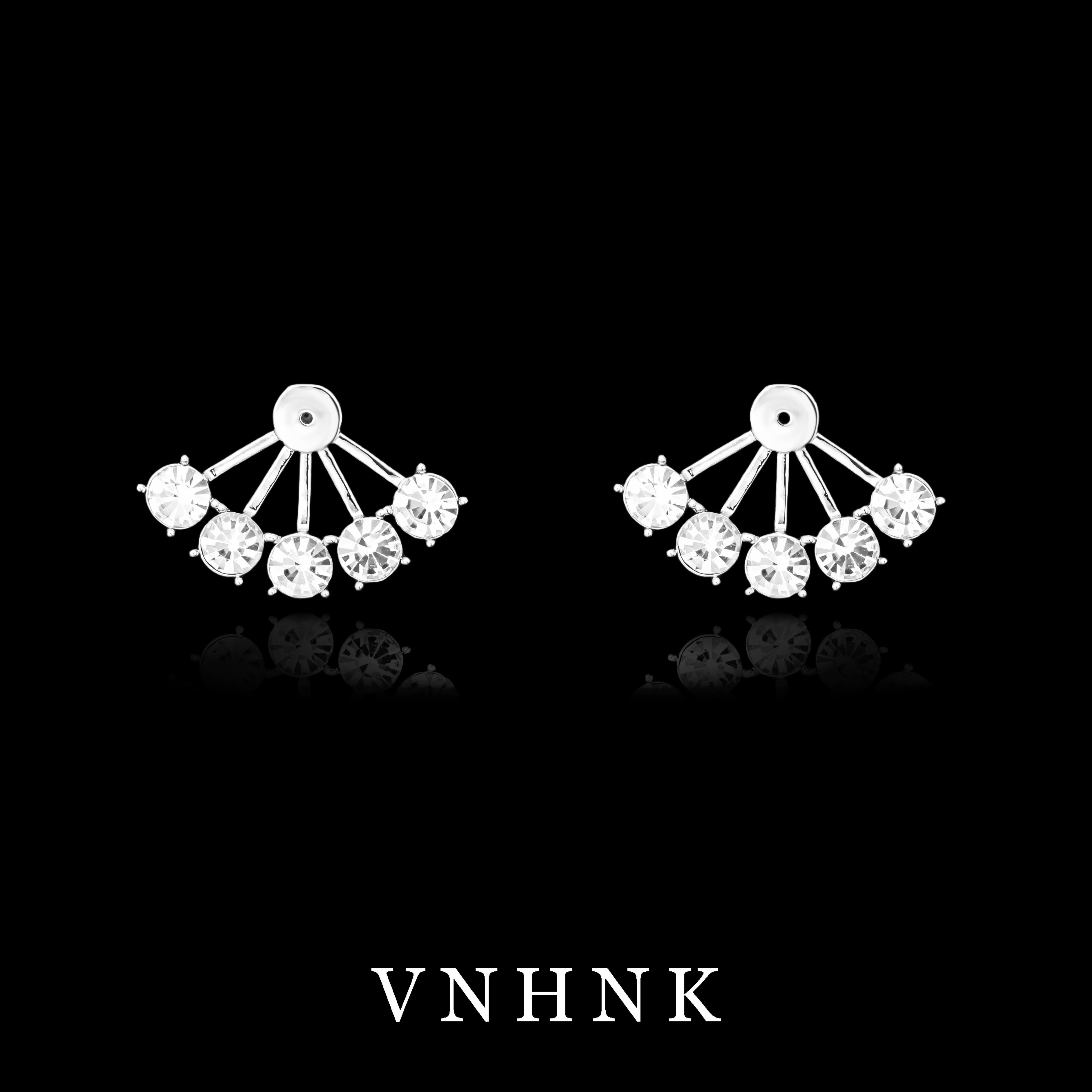 铜合金合成锆石耳饰 美可儿   T1068      银色时尚气质耳环