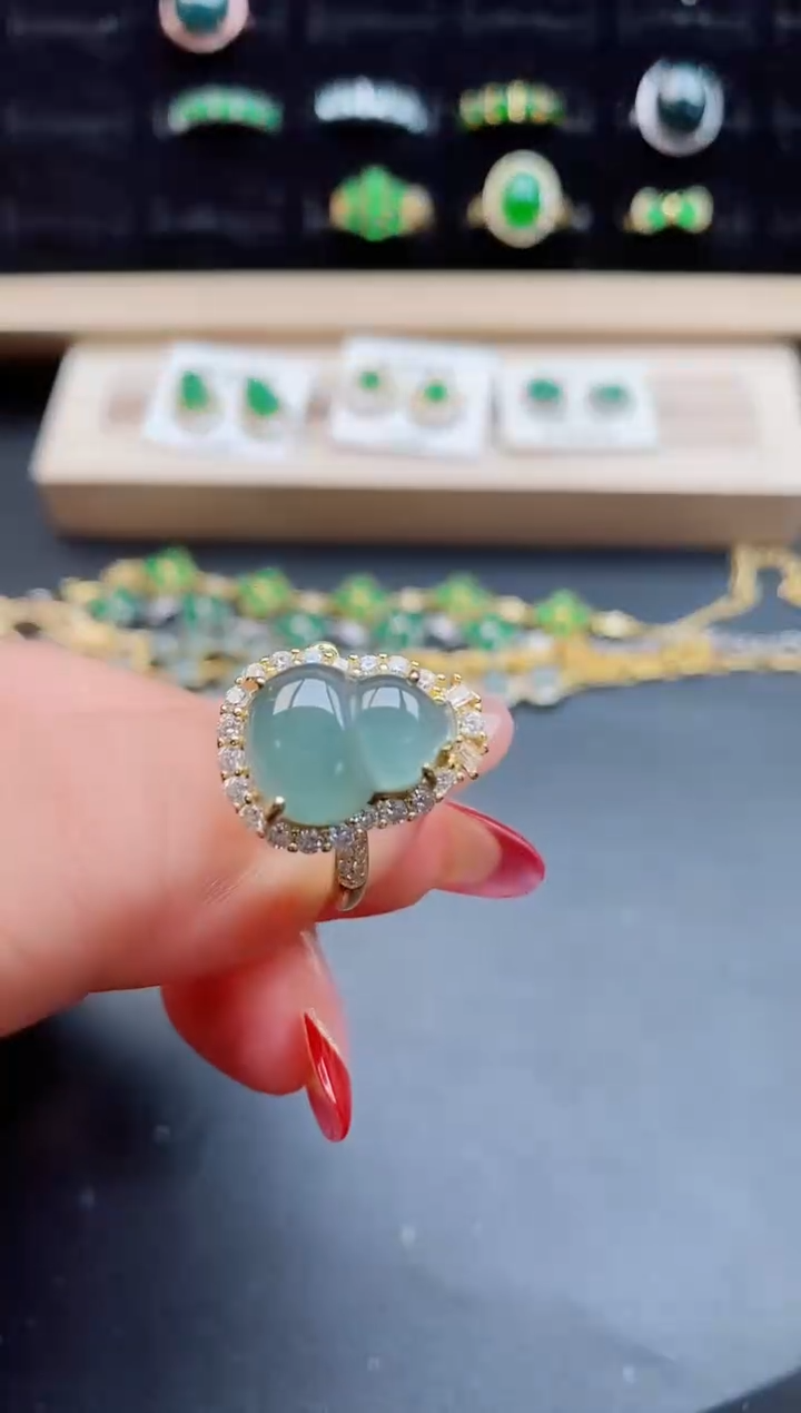 【闪购商品】翡翠戒指银S925镶嵌5080508