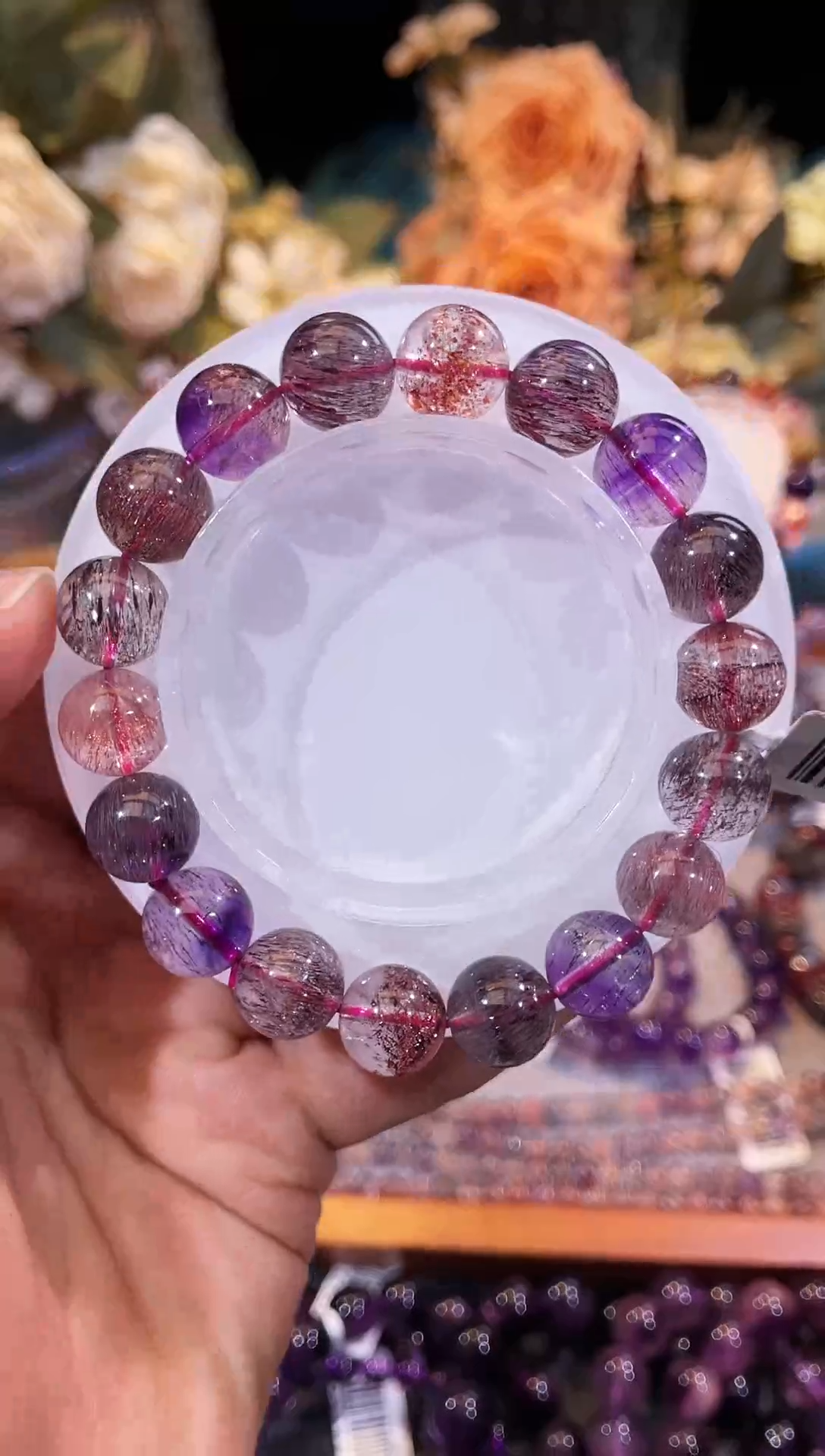 未镶嵌手链水晶黑加仑超七11m+