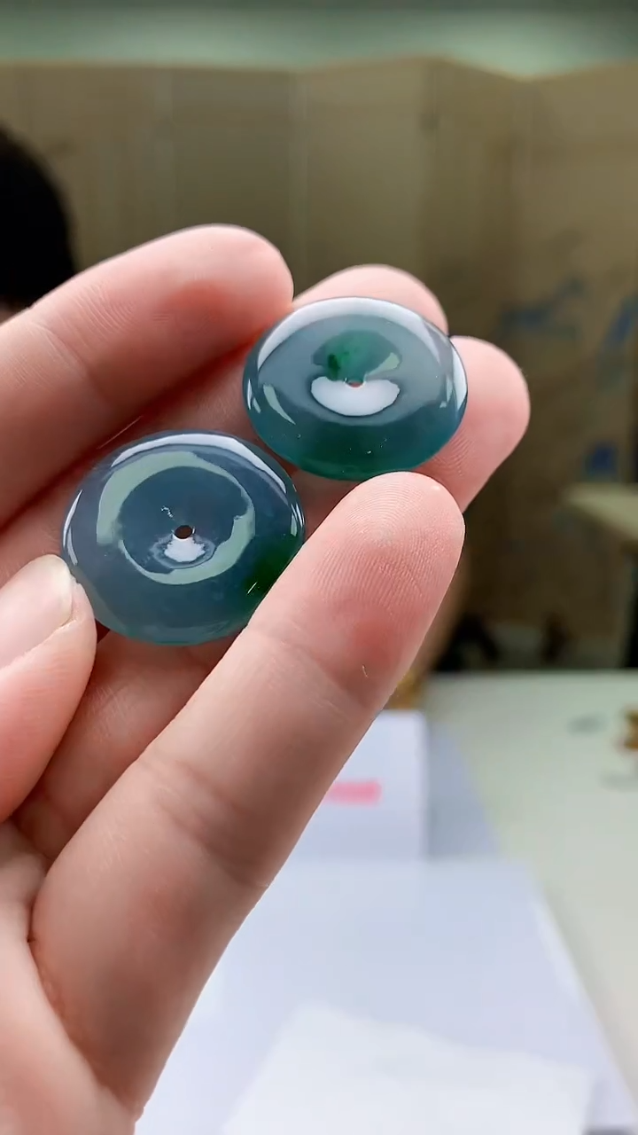 【闪购商品】定制翡翠未镶嵌4688bb-毛货挂件2件53