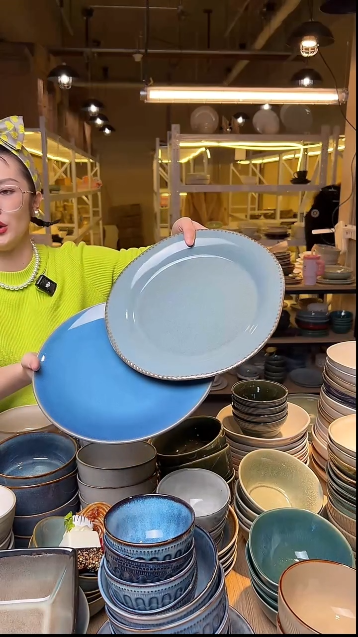 瓷97外贸尾货窑变釉下彩默认瑕疵