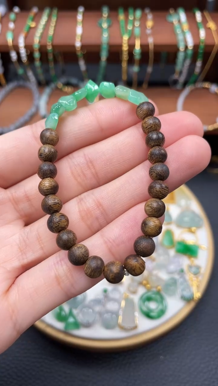 【闪购商品】翡翠套链未镶嵌一个   JK601