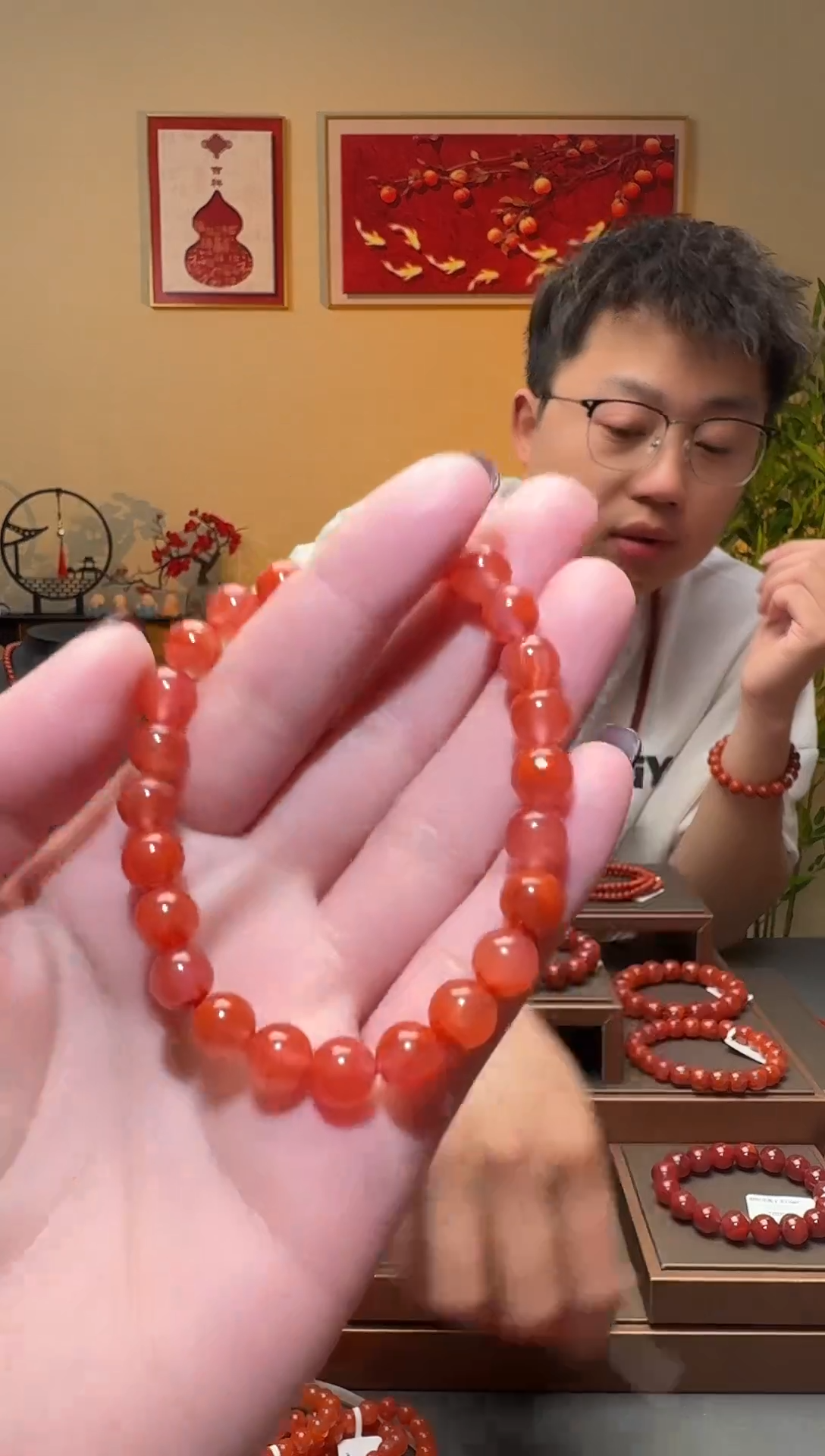 【闪购商品】南红玛瑙手串未镶嵌一条7mm+ 多样性发货