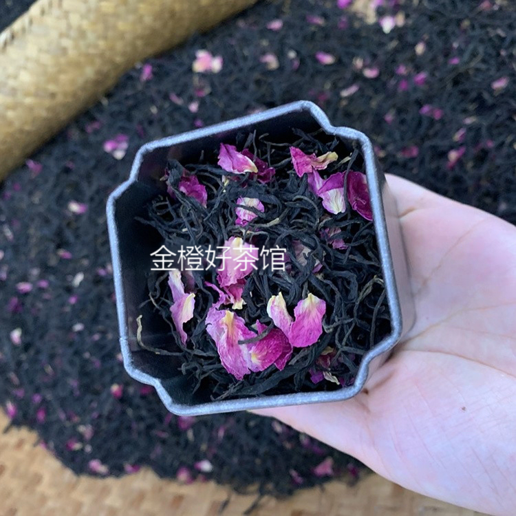 红茶叶2025新茶杭州非遗红茶九曲红梅重瓣玫瑰九曲红梅红茶推荐