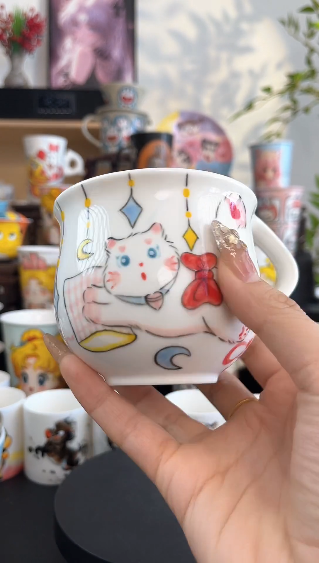 【闪购商品】摆件手工手绘陶瓷小杯杯