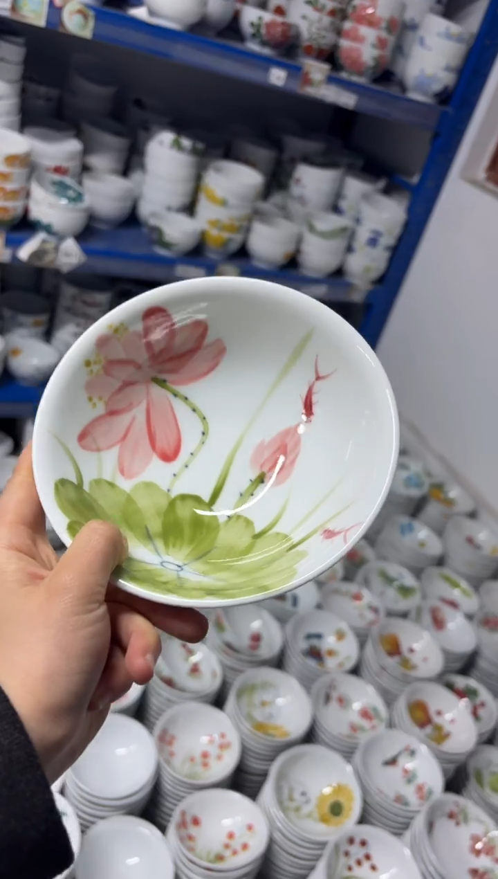 景德镇高温陶瓷食品级手绘釉中彩-壮壮碗