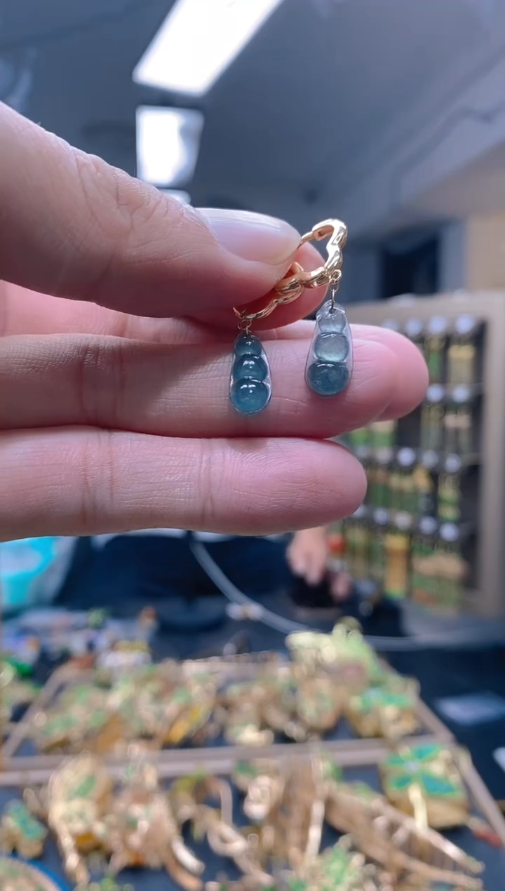 【闪购商品】翡翠耳饰合金0161翡翠耳包