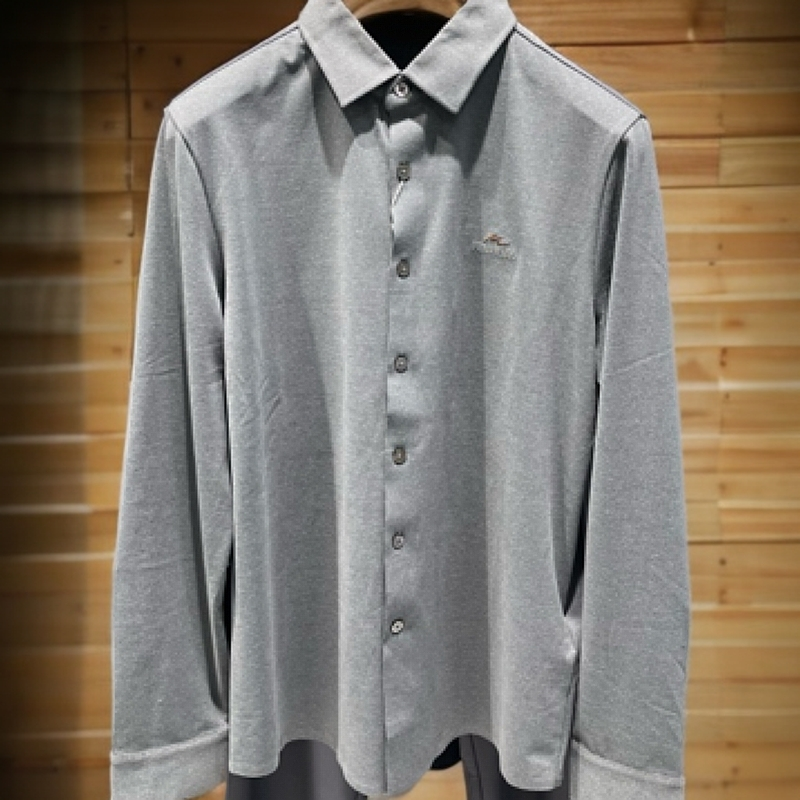 男士长袖衬衫商务休闲透气抗皱简约时尚春秋季上衣