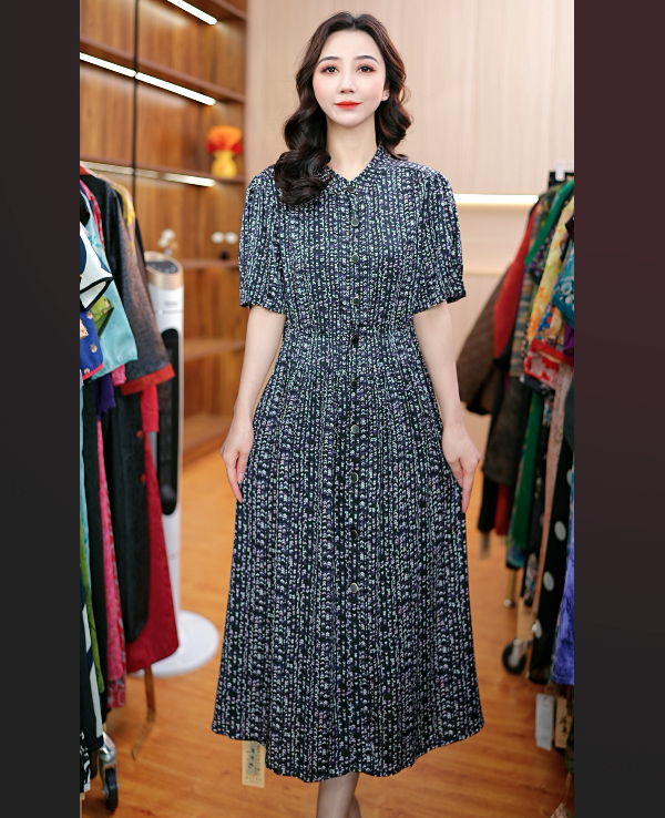 2-2366-18满天星）新款时尚休闲连衣裙