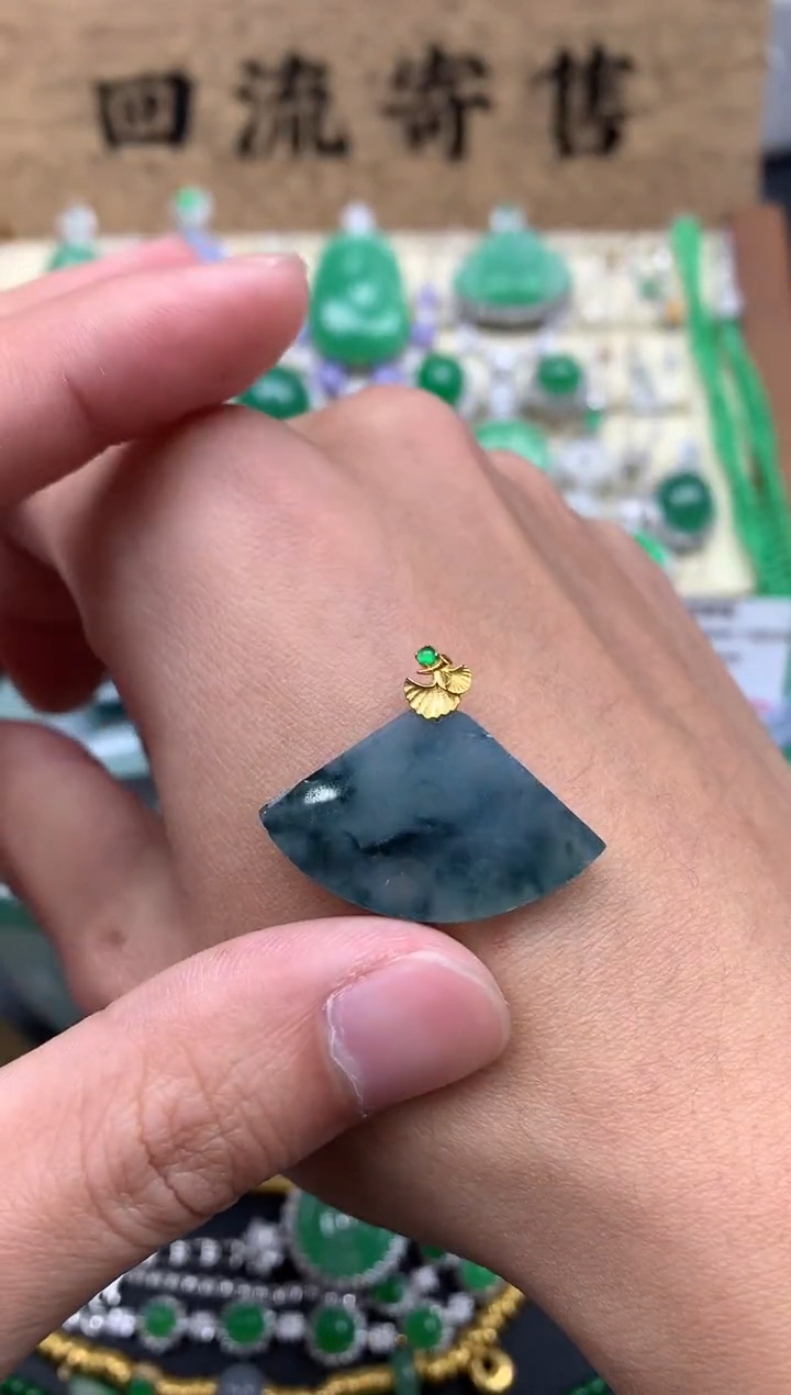 【闪购商品】翡翠颈饰18K金镶嵌109--中国好珍宝