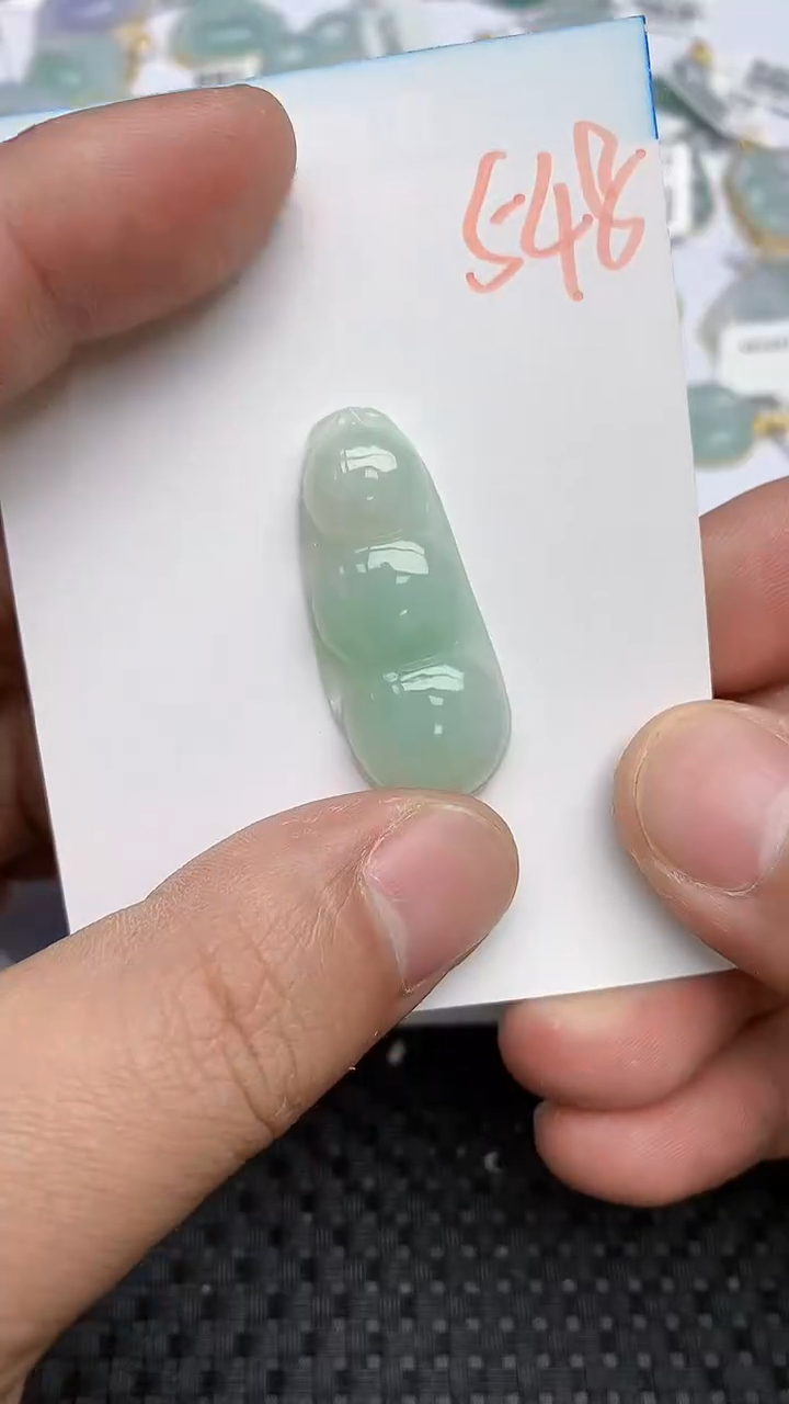 【闪购商品】翡翠挂件18K金镶嵌天然翡翠A货