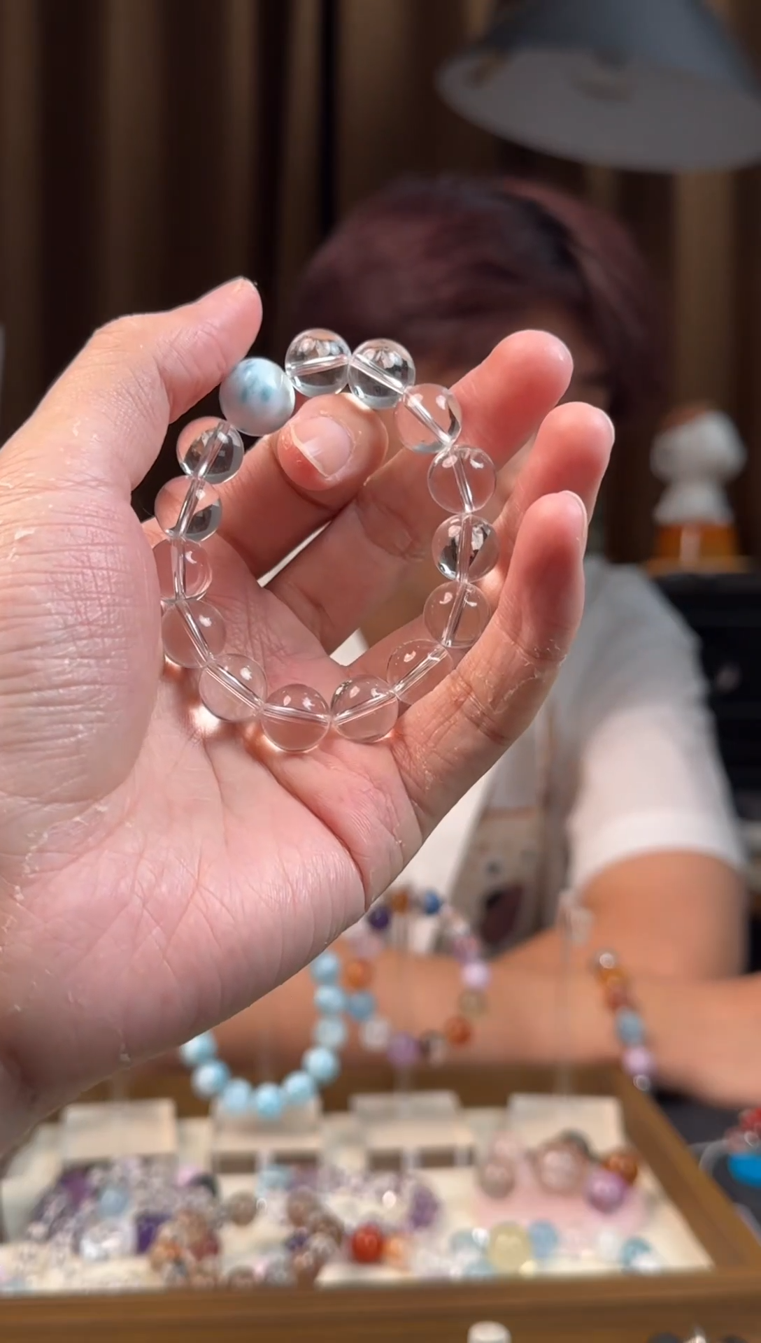 【闪购商品】水晶手链未镶嵌海纹石14mm多样性发