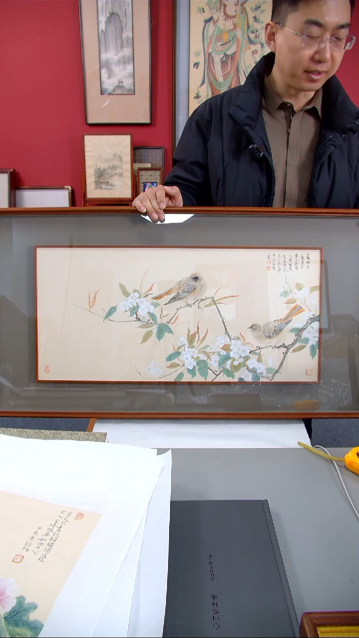 【闪购商品】国画孟山杰《平安喜乐》装裱95*51