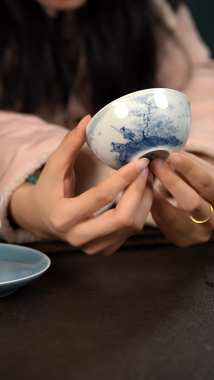 【闪购商品】杯614号HLX陶瓷山水普洱杯