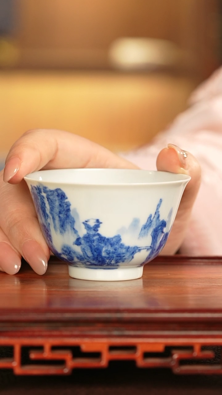 【闪购商品】杯子刘建锋窑景德镇手工手绘陶瓷