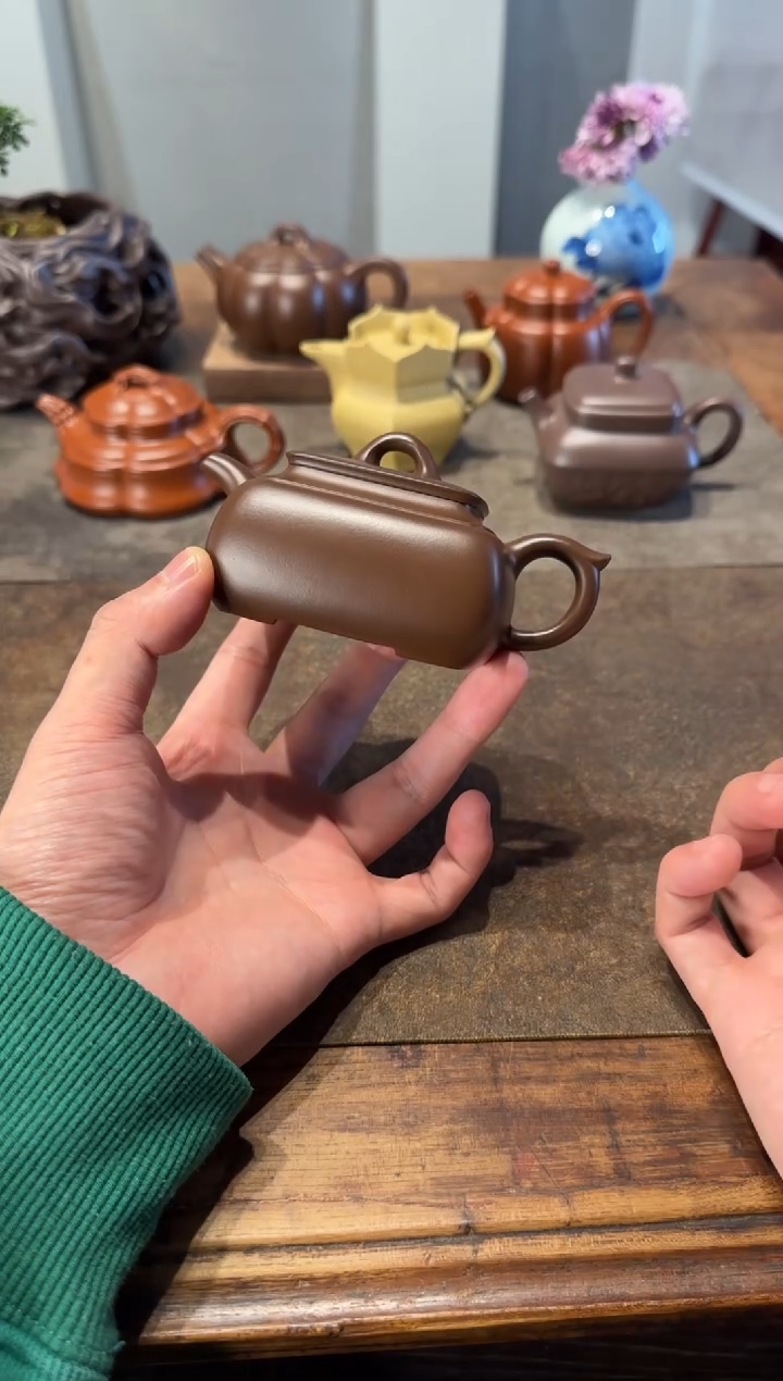 茶壶紫砂?****宜兴紫砂壶长四方150cc