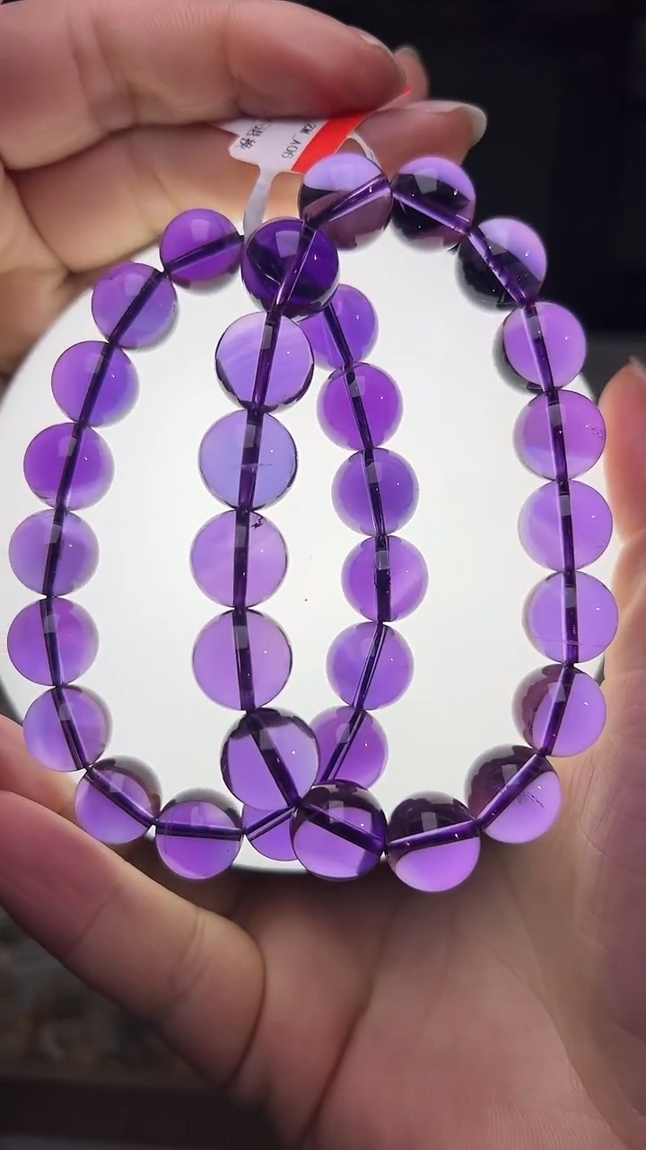 未镶嵌手串水晶紫水晶手串12mm+ 多样性发一 M58156