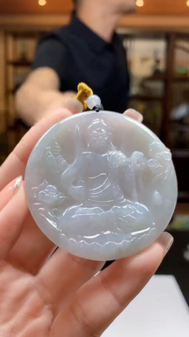 定制翡翠未镶嵌1085ry-毛货挂件40