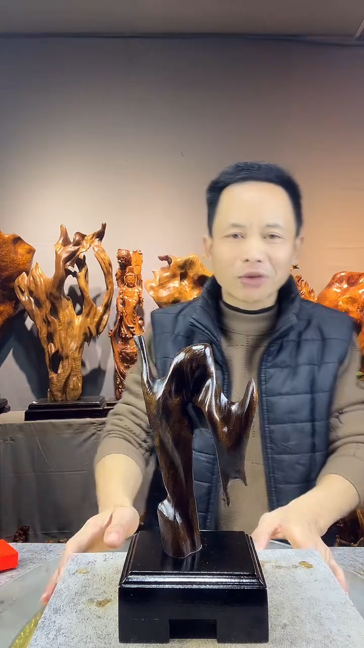 金丝楠周**周小叶桢楠随行摆件7
