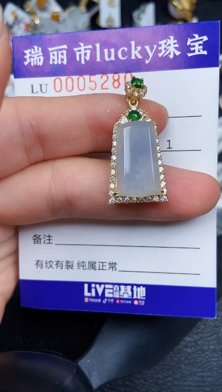 翡翠银S925镶嵌颈饰5280