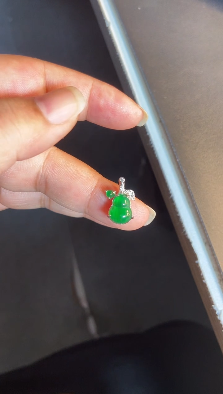 吊坠(不含链)银S925镶嵌翡翠1