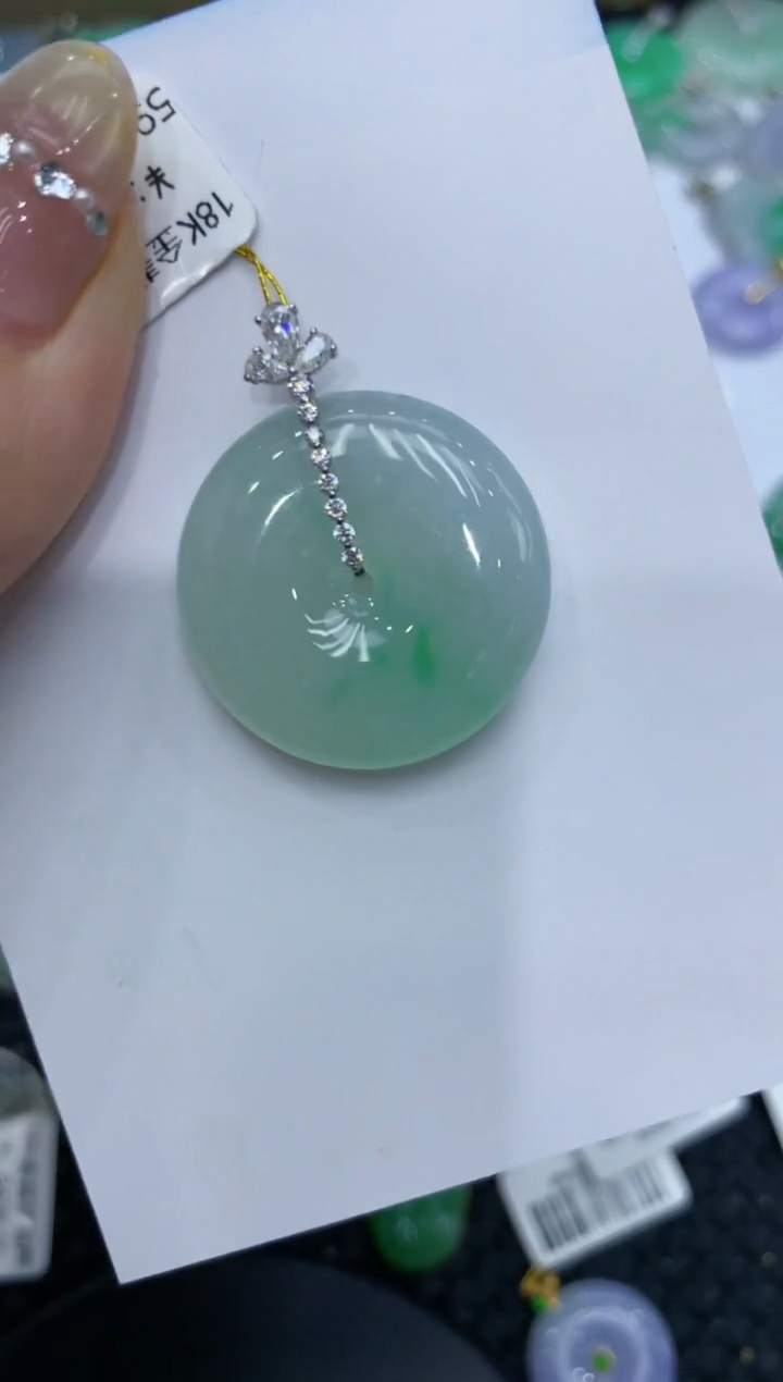 【闪购商品】翡翠颈饰18K金镶嵌 222222222