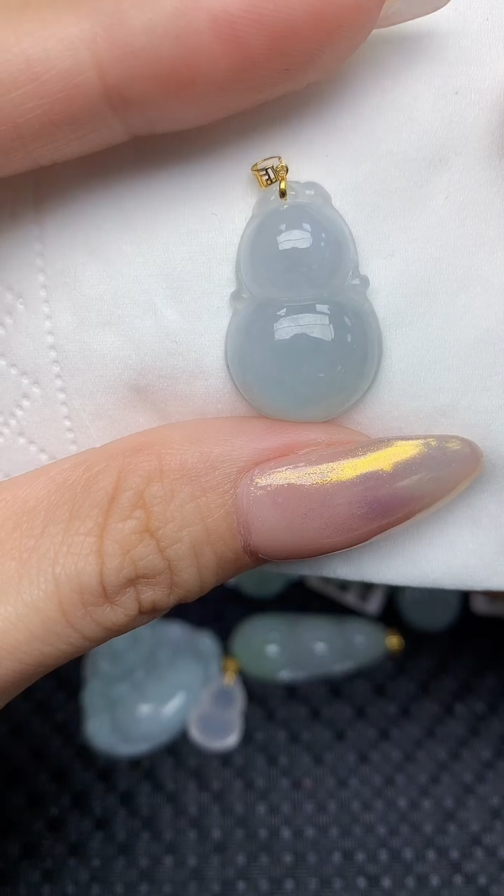 【闪购商品】翡翠颈饰18K金镶嵌天然翡翠a货