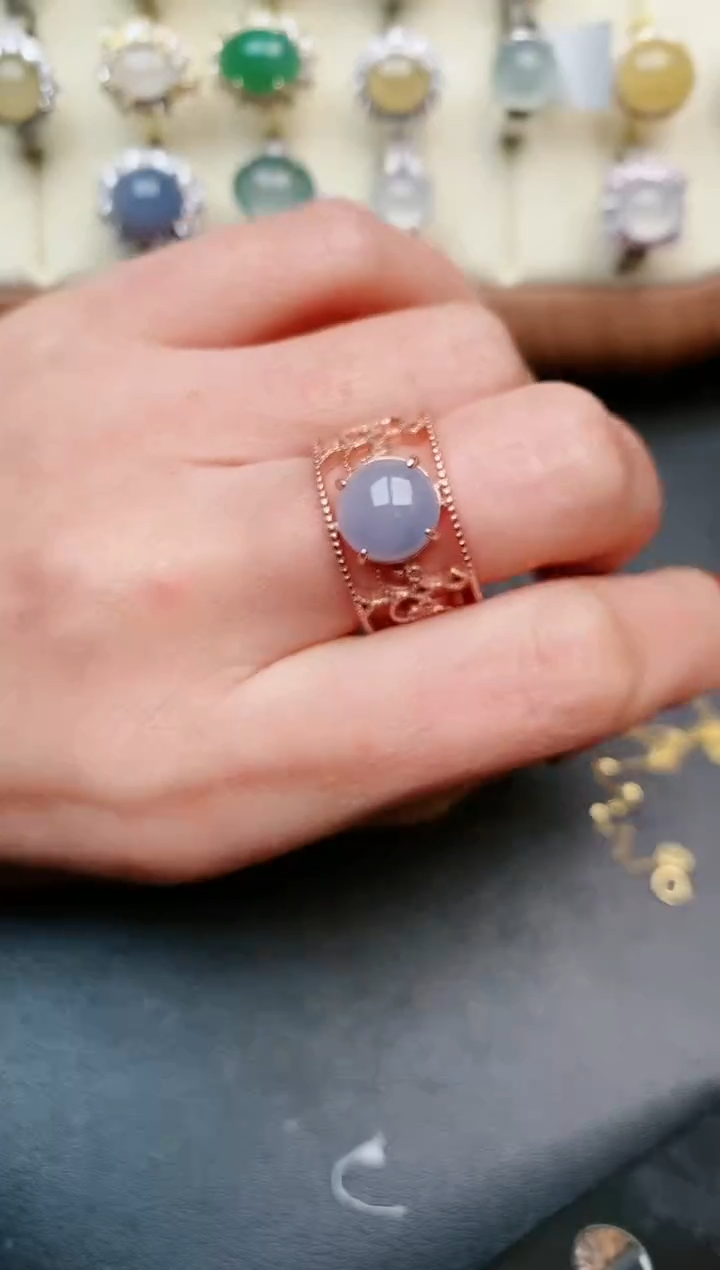 【闪购商品】翡翠戒指银S925镶嵌....