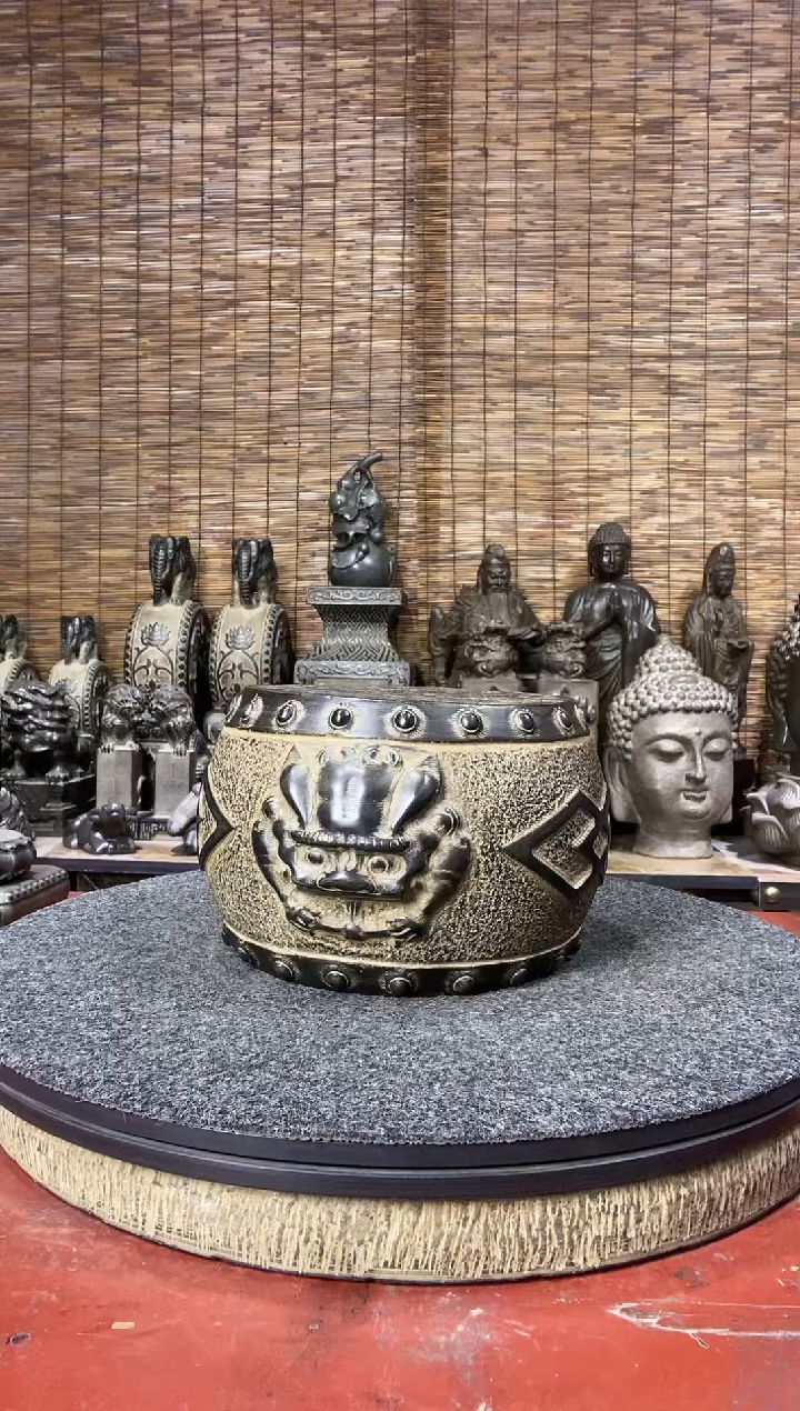 石材天然青石石雕柱墩