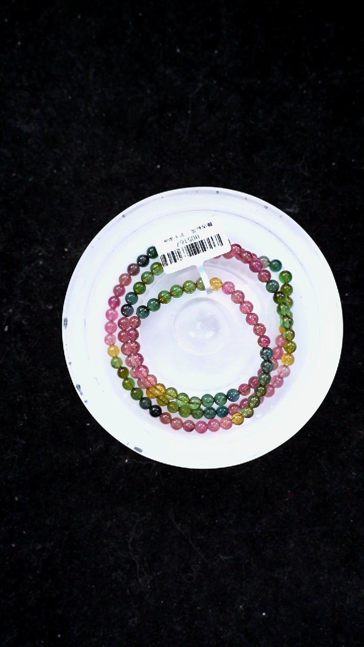 【闪购商品】碧玺手链未镶嵌g247 碧玺多圈手链5mm+