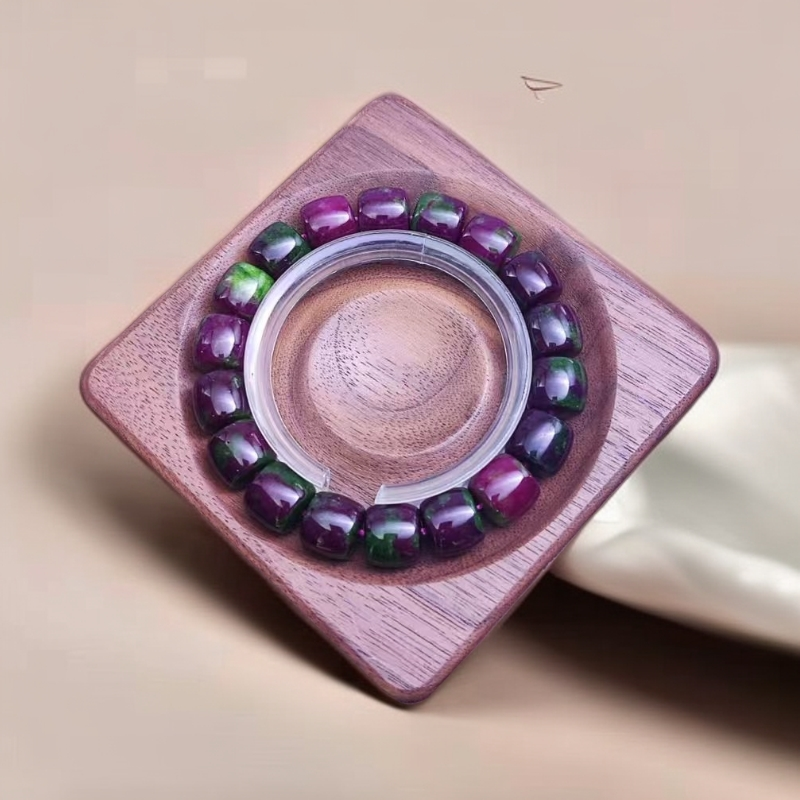 【佳玺珠宝】262 精美手串 红绿直切12mm