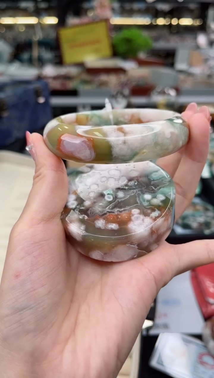 【闪购商品】石英质玉手镯未镶嵌61圈口（赠品镯心）3S9012