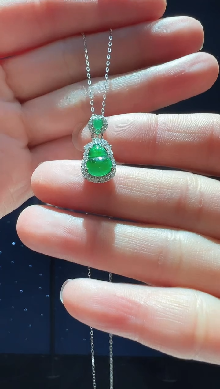 【闪购商品】翡翠颈饰银S925镶嵌36】