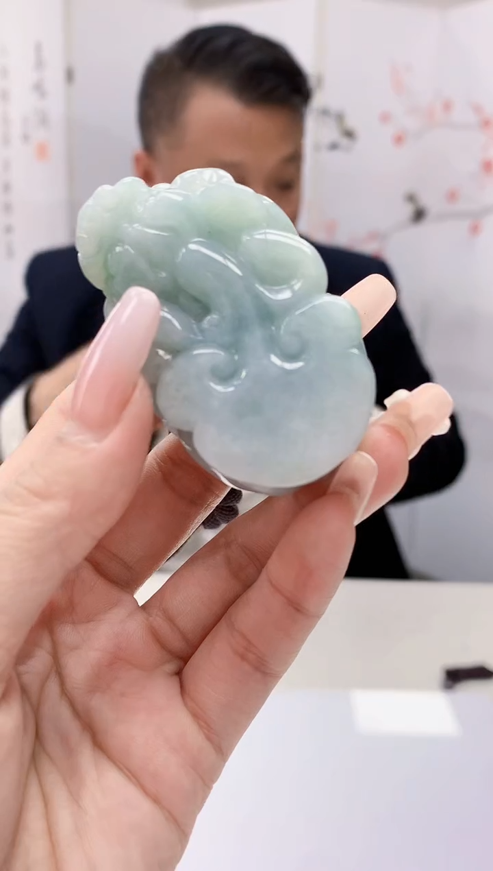 【闪购商品】定制翡翠未镶嵌4969lr-毛货挂件57