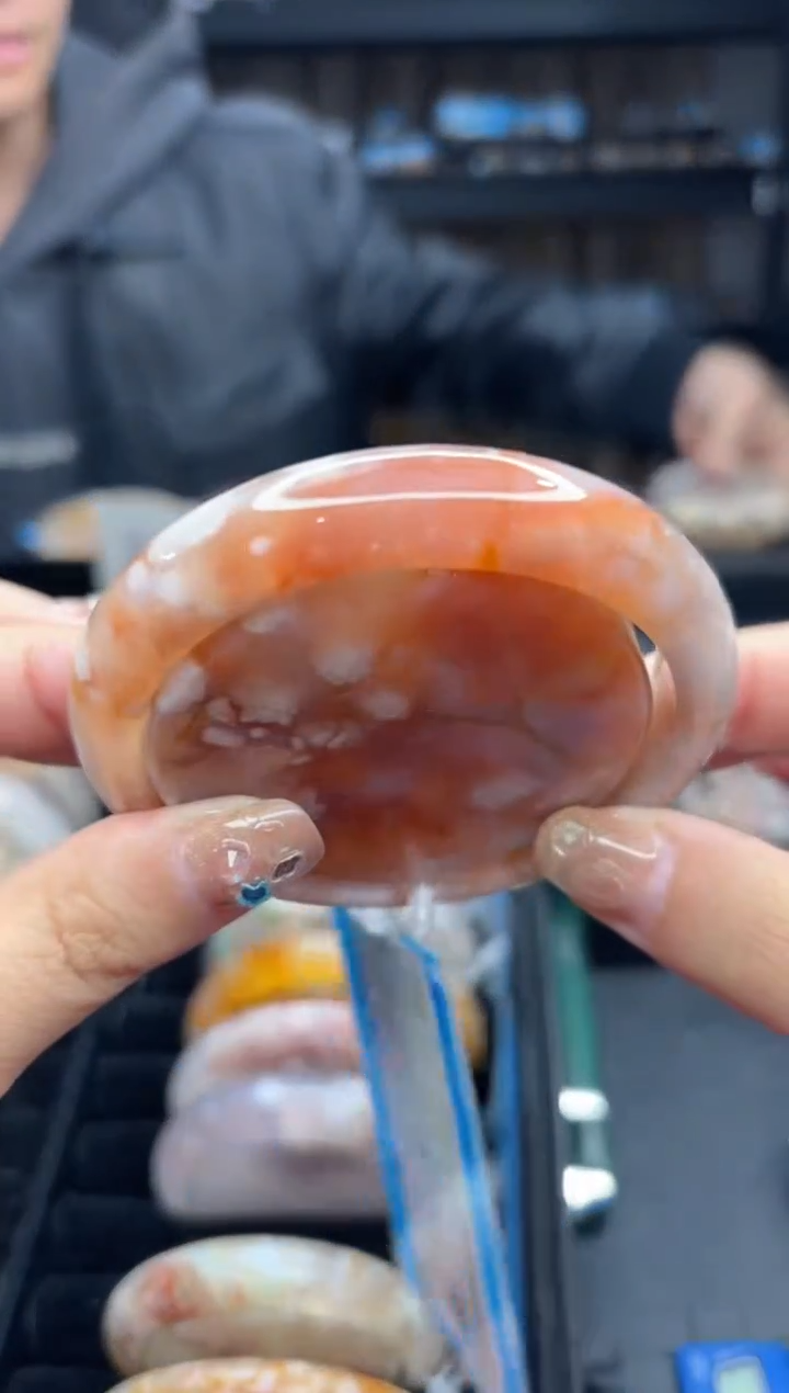 【闪购商品】石英质玉手镯未镶嵌574（59圈赠送镯心）