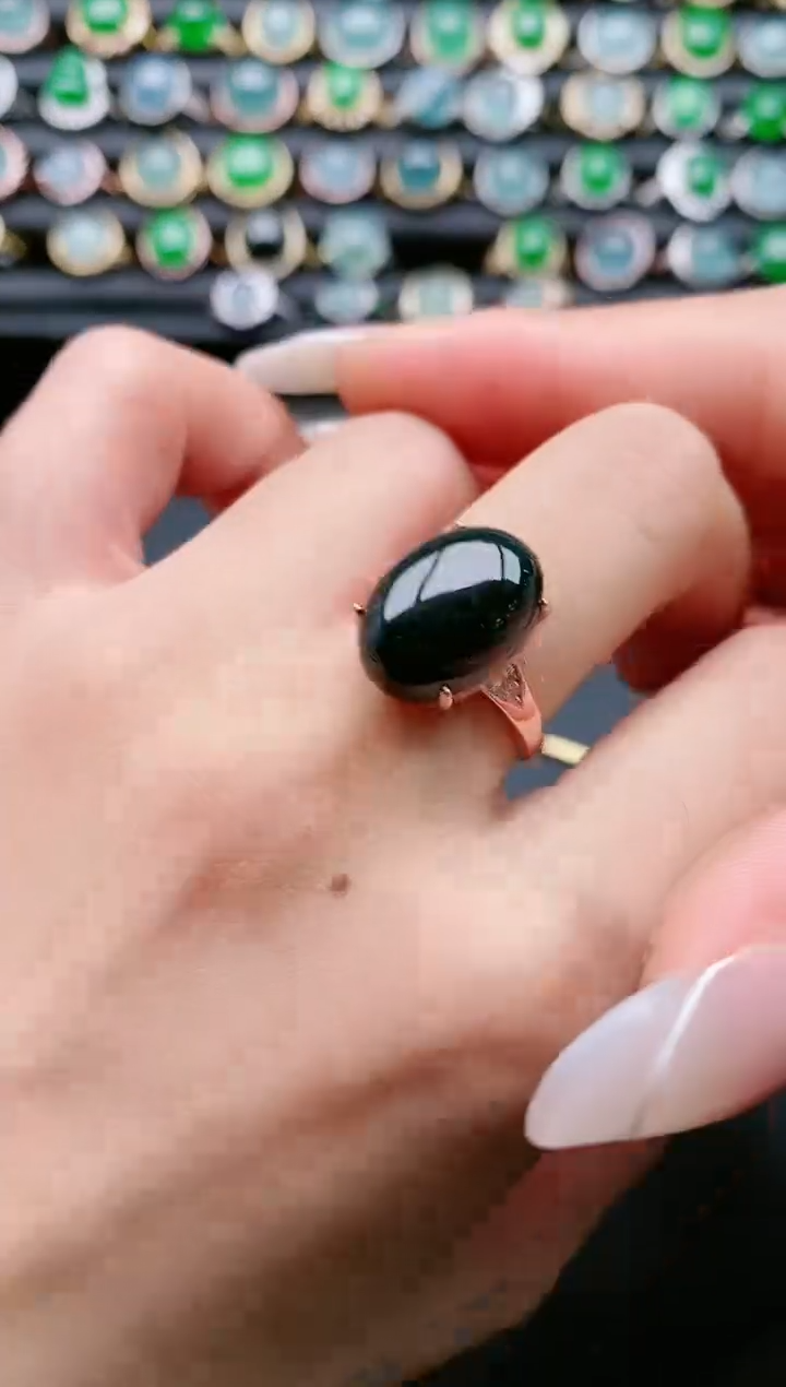 【闪购商品】翡翠戒指银S925镶嵌111111