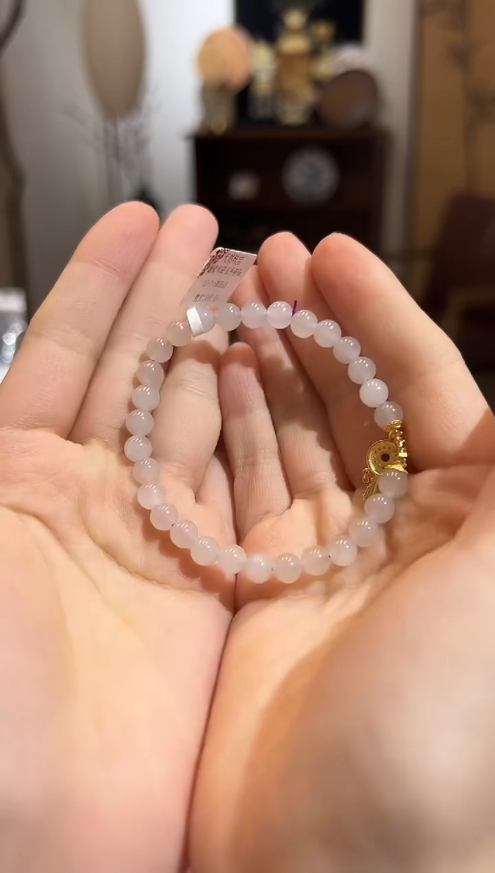 【闪购商品】和田玉手串未镶嵌YCC1256烟紫和田玉手链6m