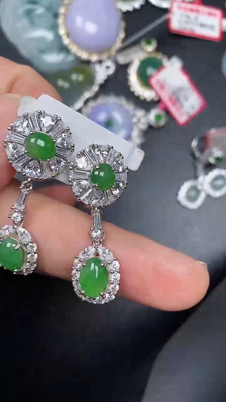 银S925镶嵌戒指翡翠1210