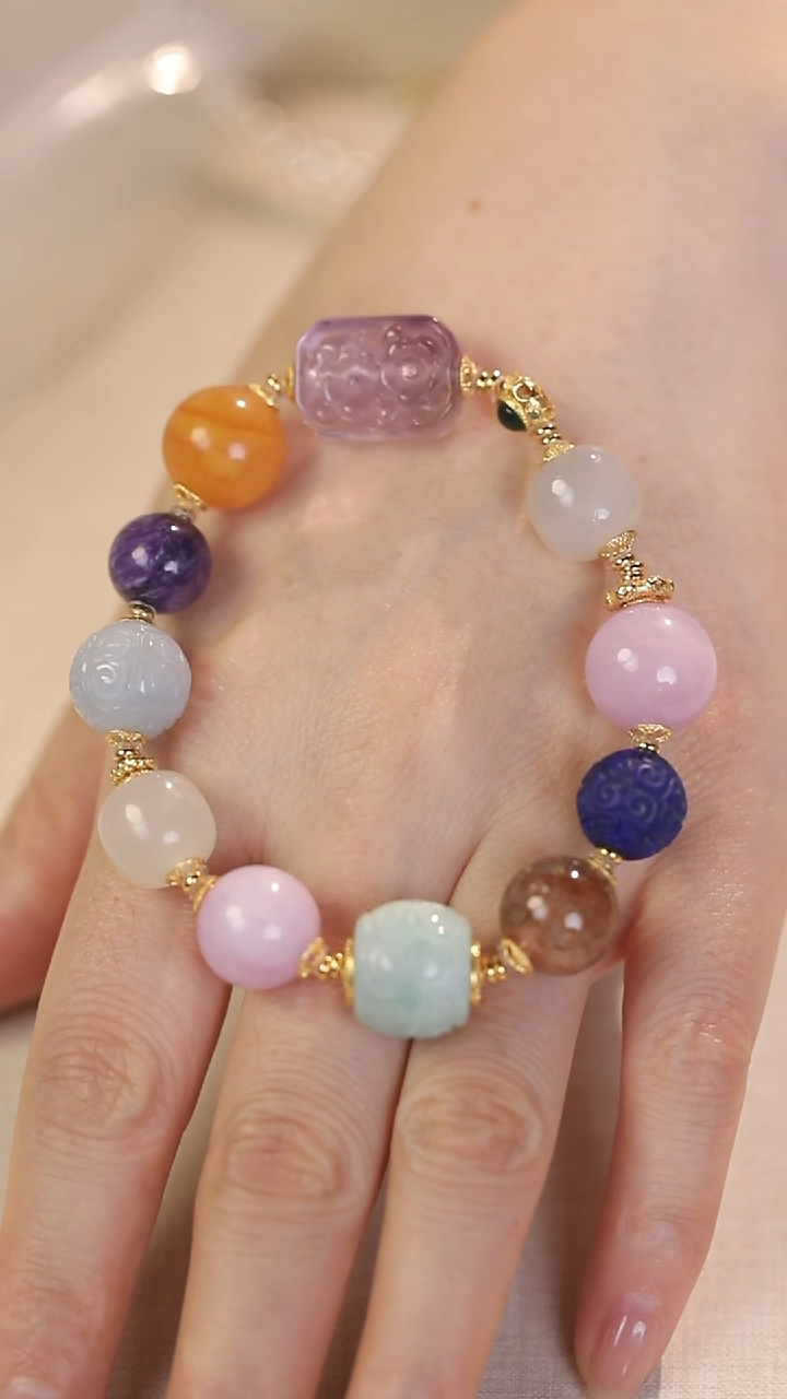 银S925镶嵌翡翠手饰手串