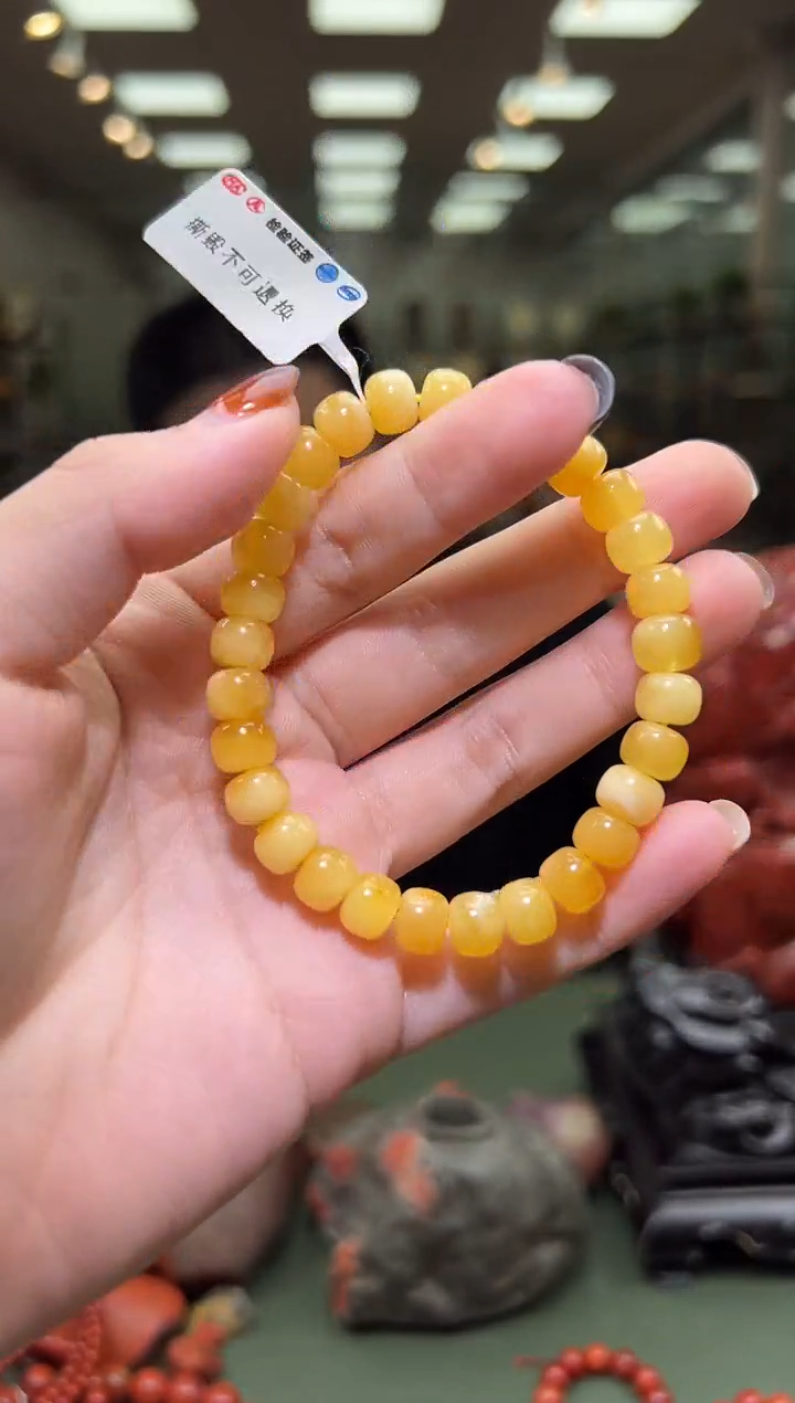 【闪购商品】蜜蜡手串未镶嵌单圈手串一条约8mm 多样性发货