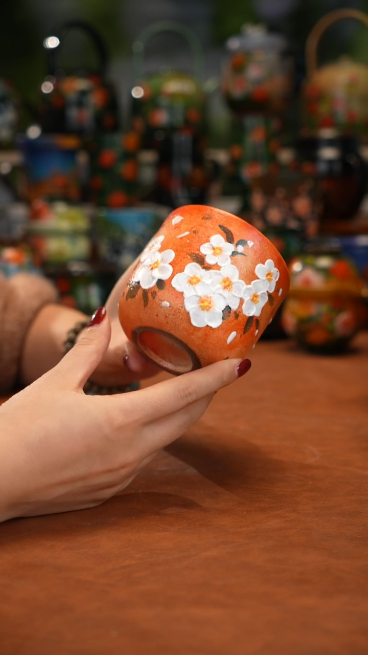 紫砂油画手绘釉下彩