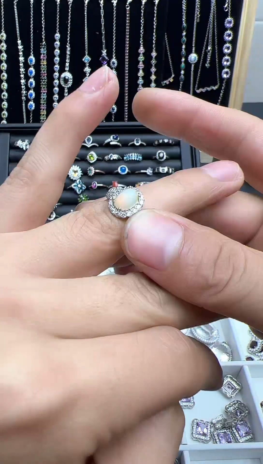 【闪购商品】欧泊戒指银S925镶嵌0000