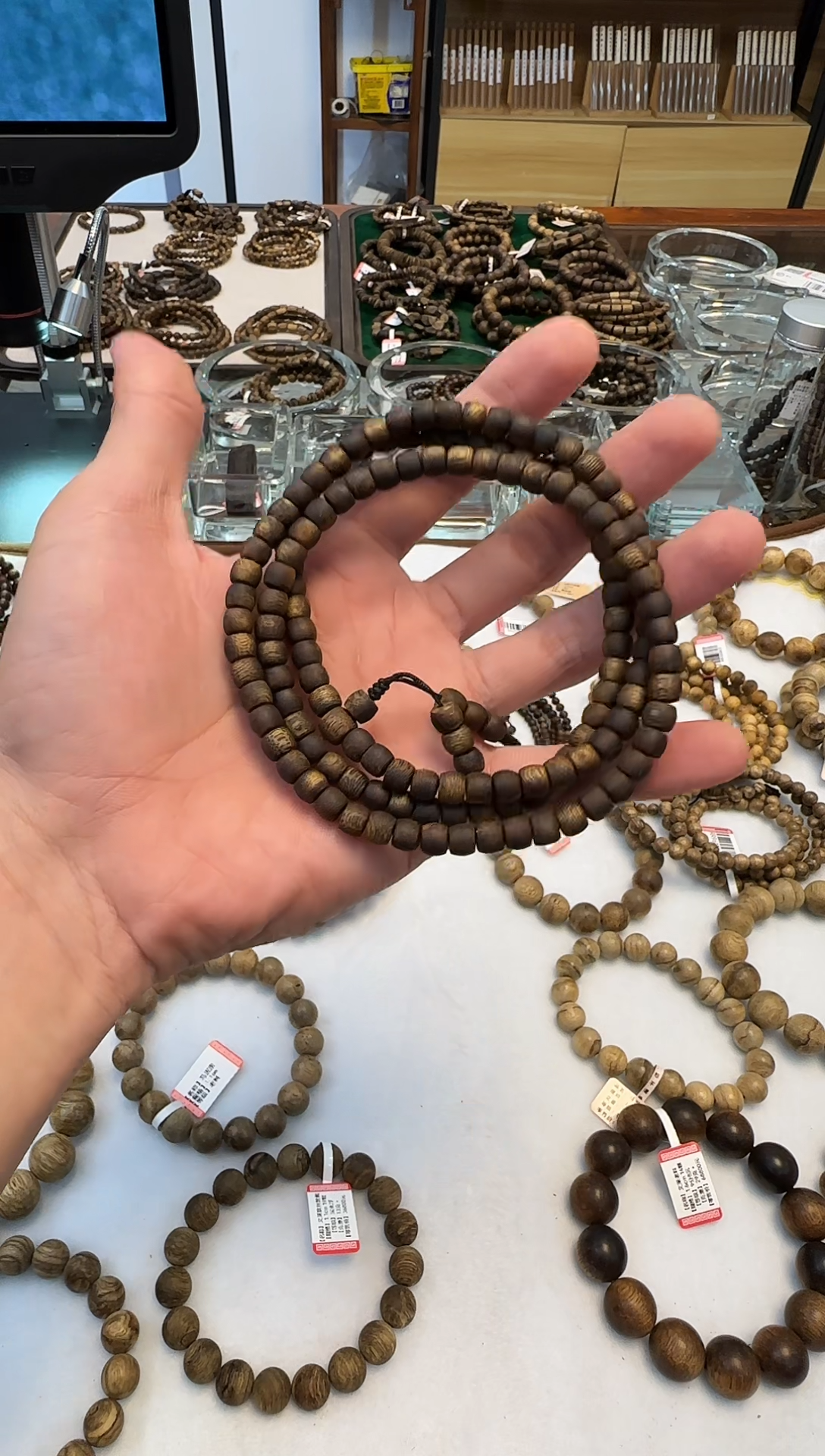 【闪购商品】绿棋鼓珠14克多圈多样性发一沉香