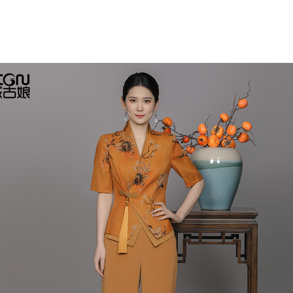 夏季女妈妈新中式国风暮念香云纱外套-22B18279