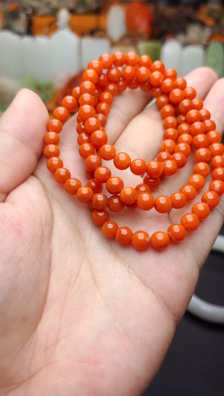 【闪购商品】南红玛瑙手串未镶嵌多圈手串01